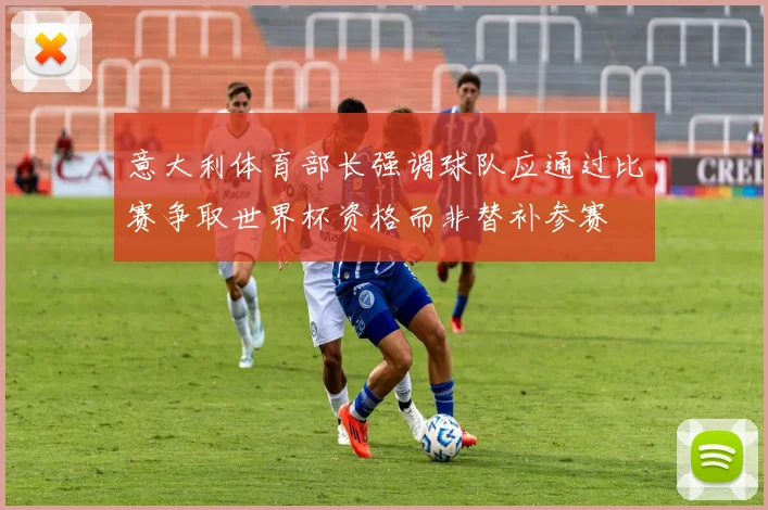意大利体育部长强调球队应通过比赛争取世界杯资格而非替补参赛